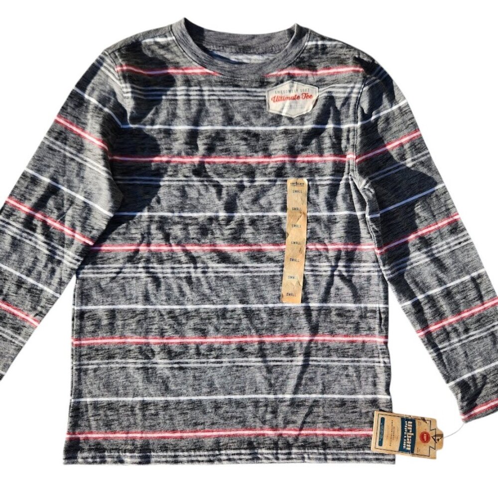 NEW Urban Pipeline Long Sleeve Shirt Tee Striped Awesomely Soft Ultimate Tee S